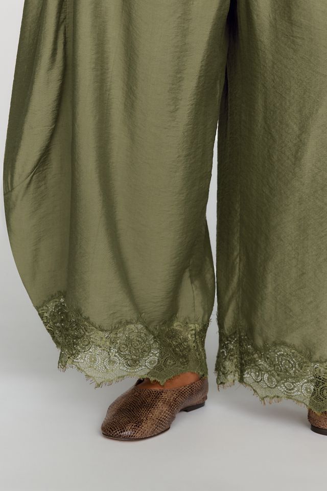 By Anthropologie Reverie Lace Trim Tapered Pants #4
