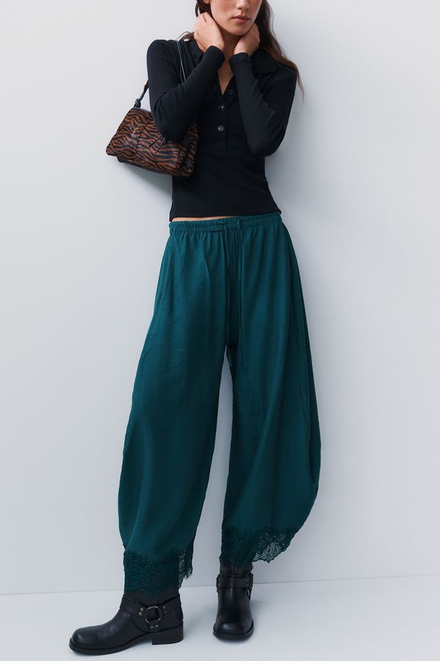 Pantalon court à ourlet en dentelle Reverie By Anthropologie #7