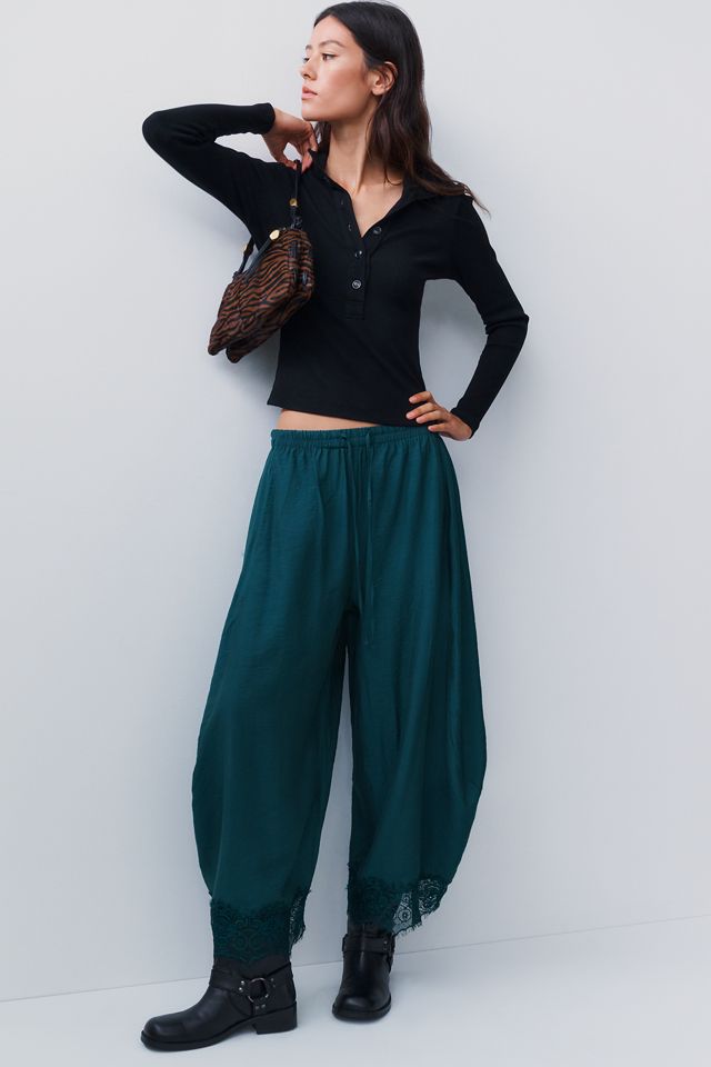 Pantalon court à ourlet en dentelle Reverie By Anthropologie #5