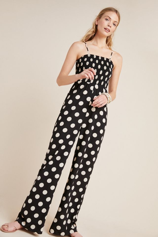 Smocked Dot Jumpsuit #3