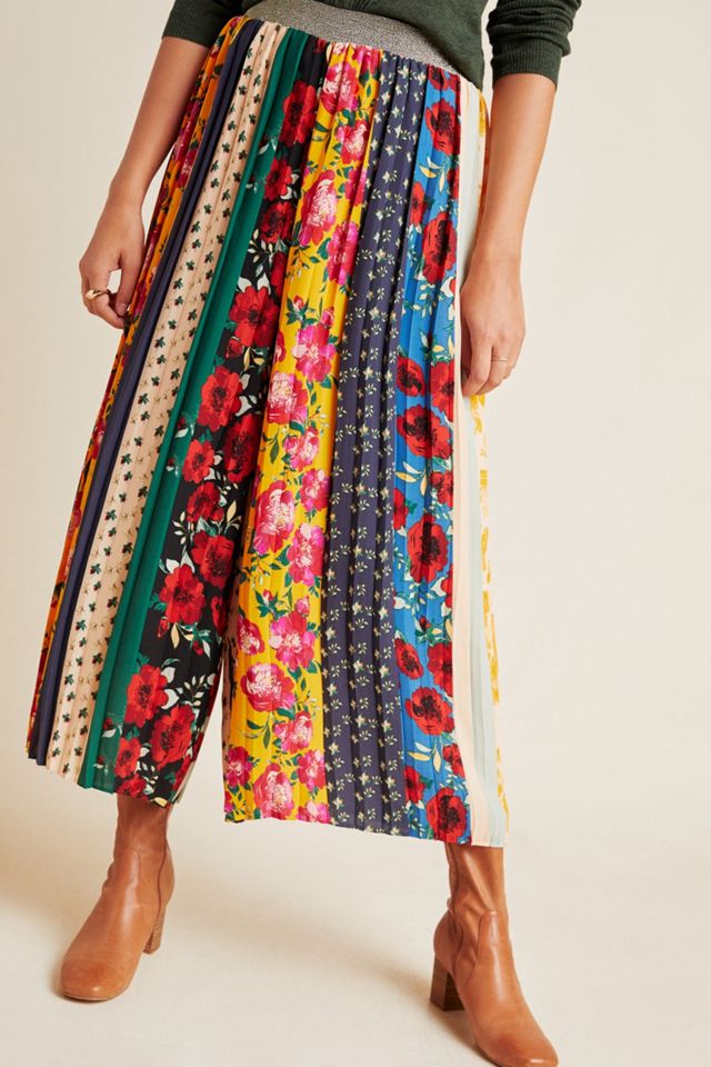Pantalones de pierna ancha de patchwork animados #3