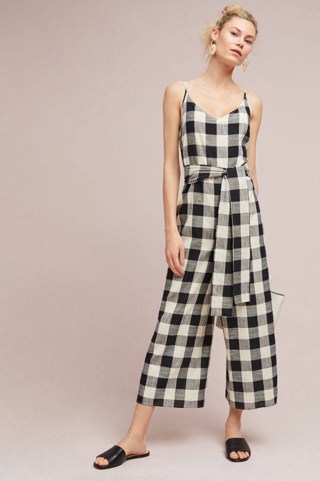 Gingham Tie-Waist Jumpsuit #1