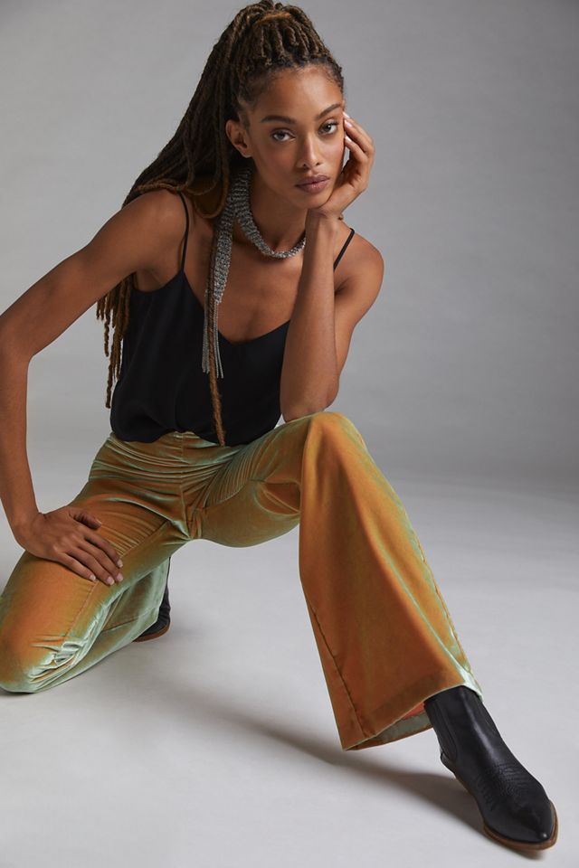 Beatrice B Flared Velvet Pants #2