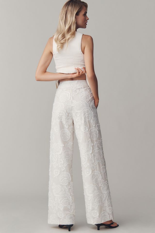 Endless Rose Floral Embroidered High-Rise Wide-Leg Pants #2