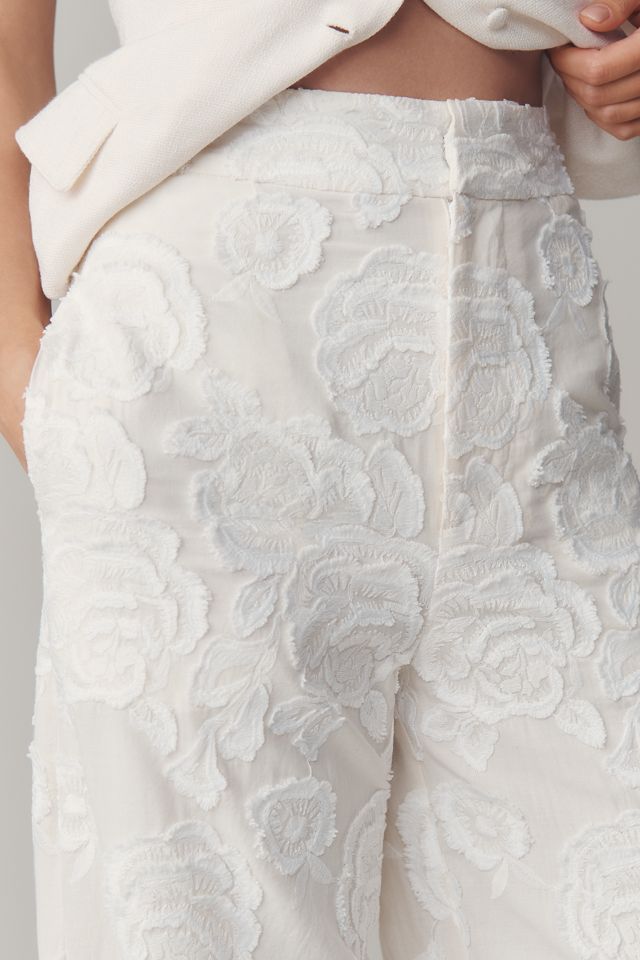 Endless Rose Floral Embroidered High-Rise Wide-Leg Pants #3