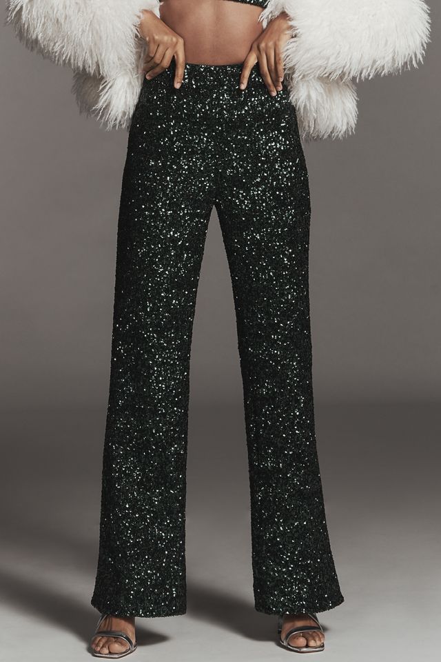 Endless Rose Sequin High-Rise Wide-Leg Pants #1