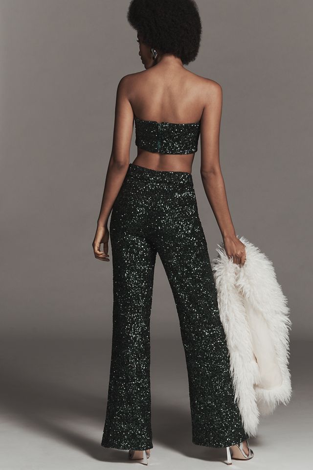 Endless Rose Sequin High-Rise Wide-Leg Pants #3