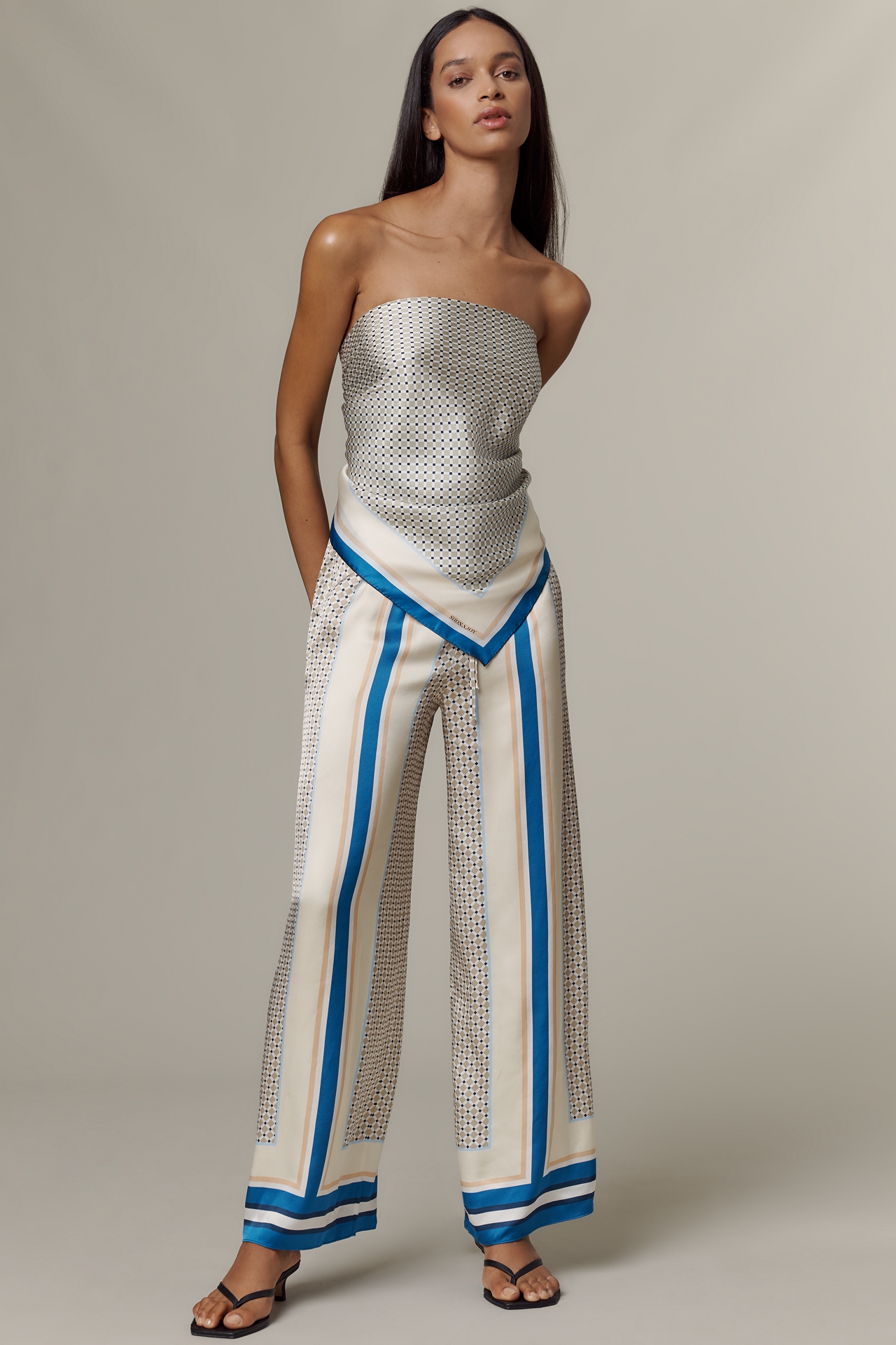 Shona Joy Meret Relaxed Satin Drawstring Pants