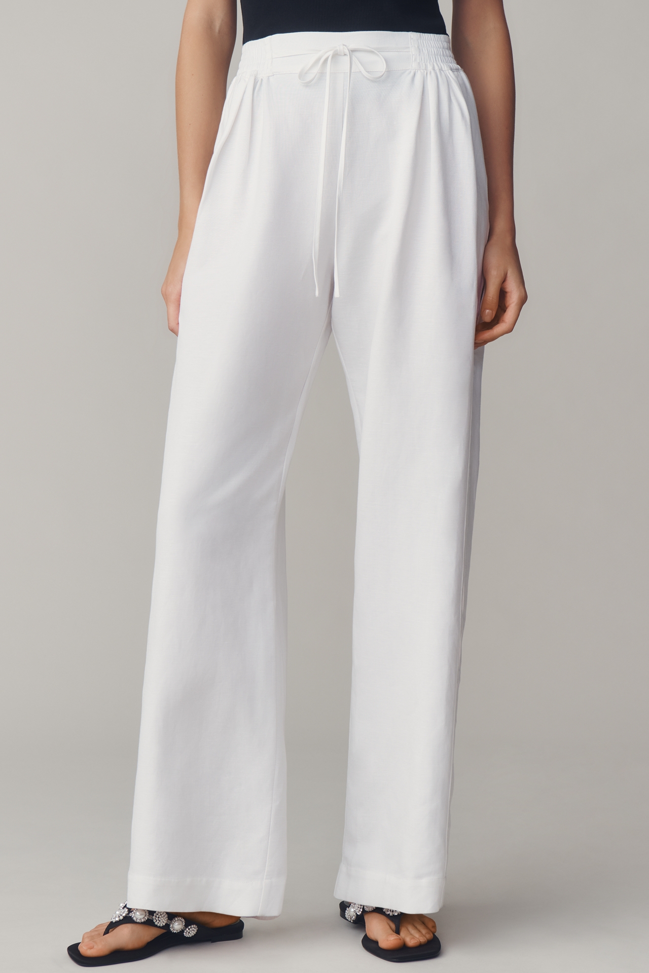 Shona Joy Birdie Linen Blend Scallop Pants