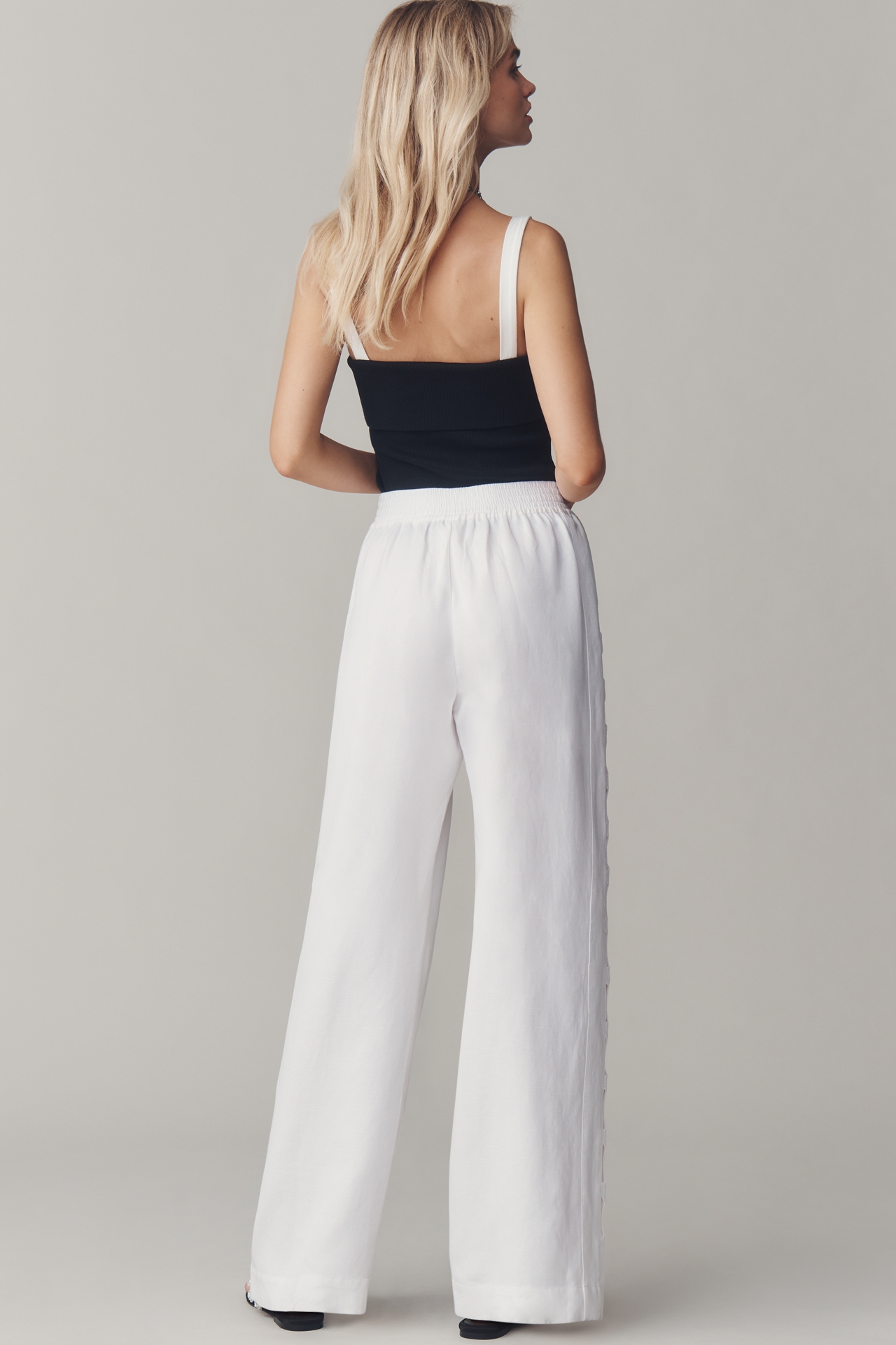 Shona Joy Birdie Linen Blend Scallop Pants