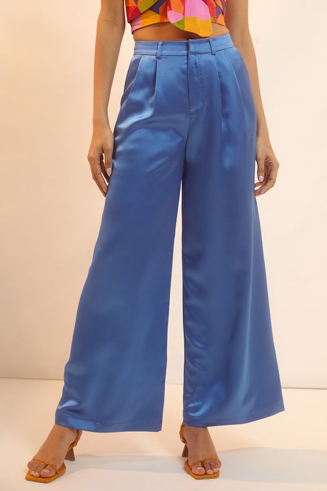 Du Paradis Wide-Leg Sateen Pants #2