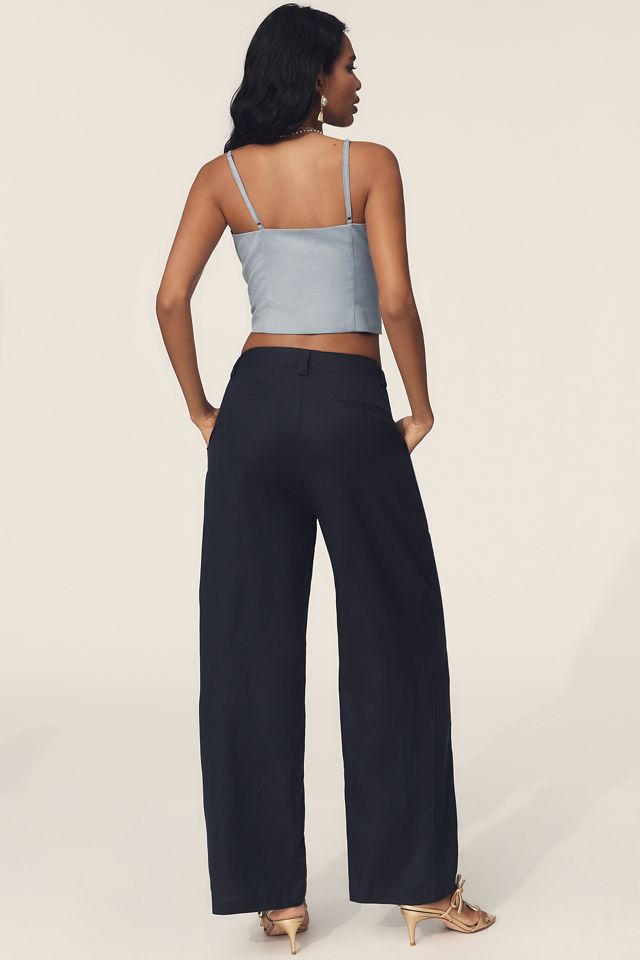 Lioness Petite La Quinta Linen Blend Pleated Pants #2