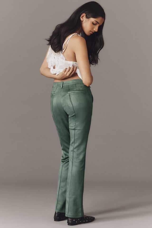 Lioness Bella Faux-Suede Low-Rise Straight-Leg Pants #3