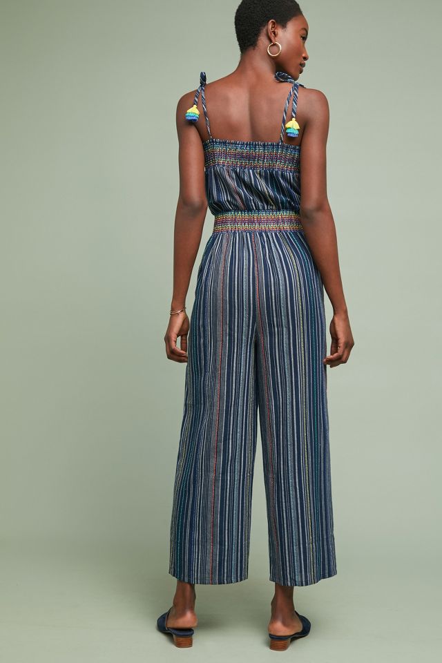 Anthropologie store striped jumpsuit