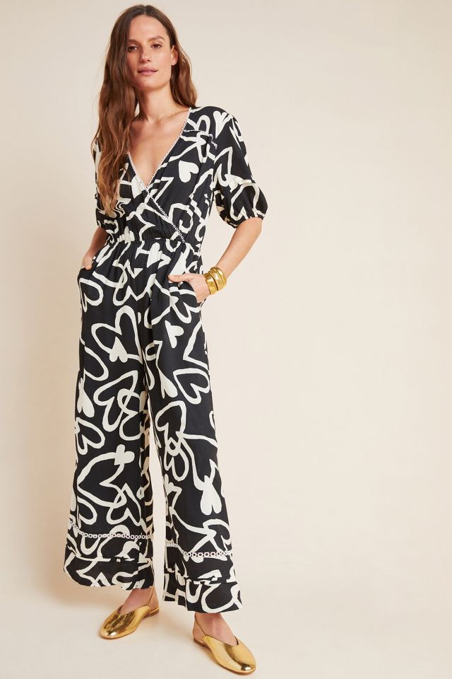 Heart print hot sale jumpsuit