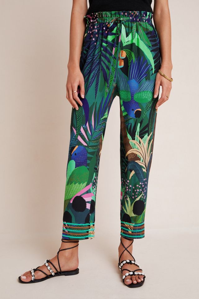 Farm Rio Tropique Embroidered Pants #4