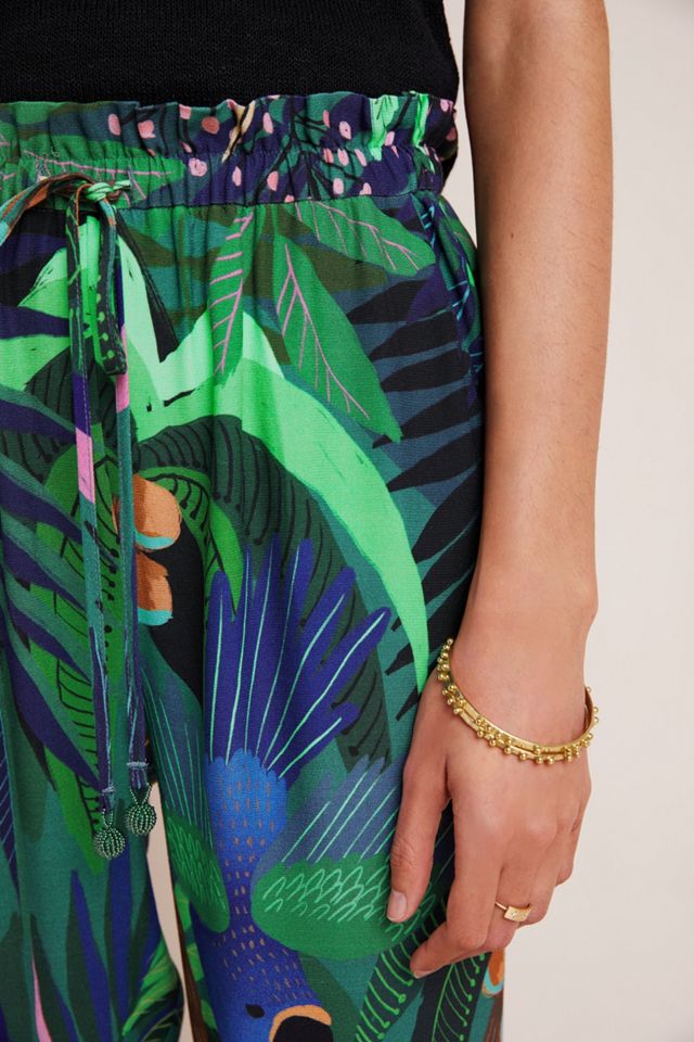 Farm Rio Tropique Embroidered Pants #5
