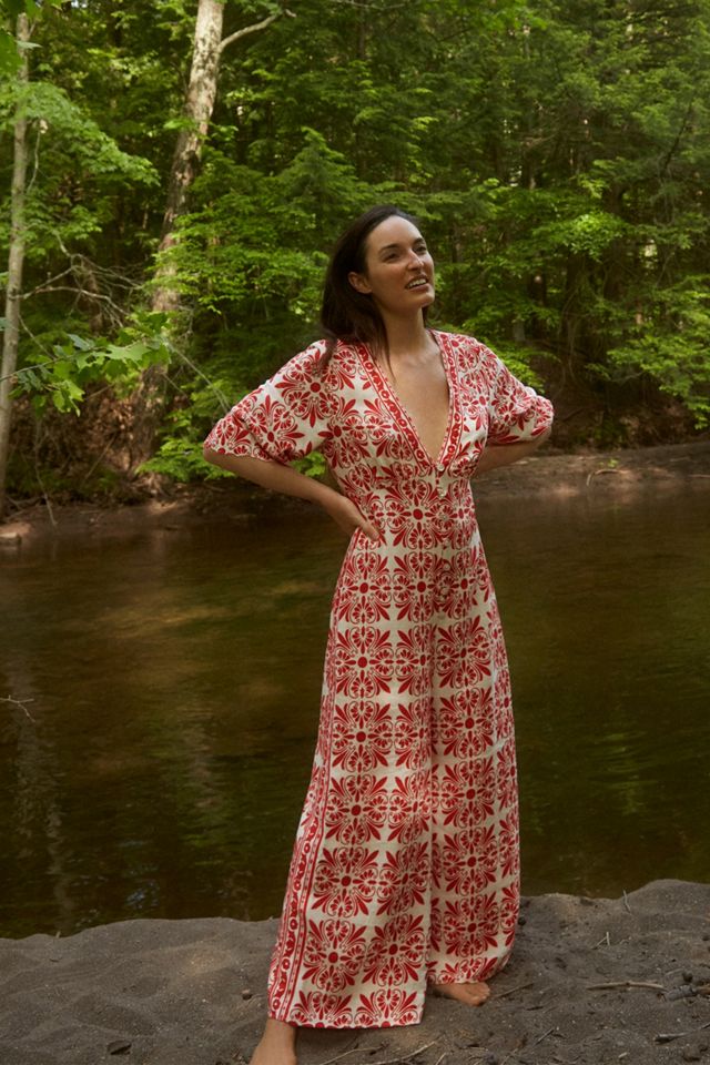 Farm Rio Carmina Button-Front Jumpsuit | Anthropologie