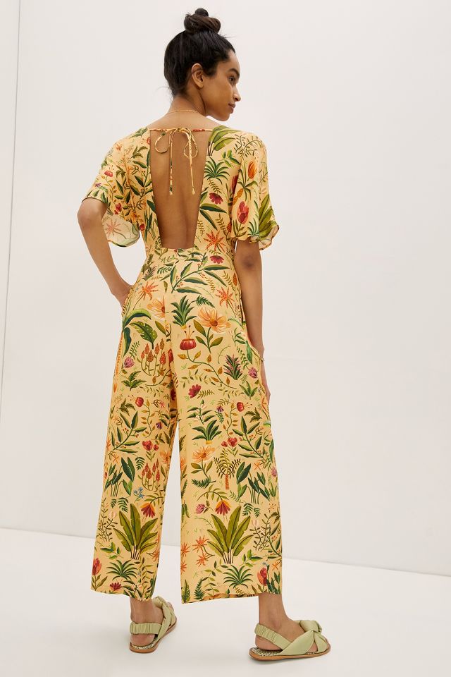 Farm Rio Floral V-Neck Jumpsuit