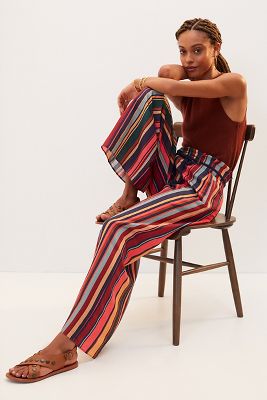 Farm Rio Striped Wide-Leg Pants