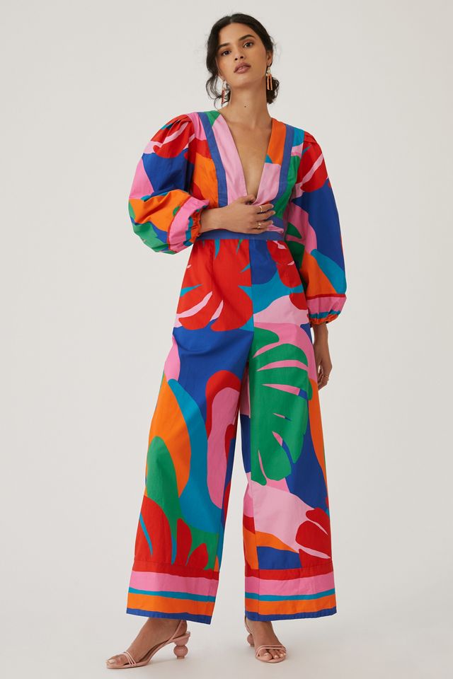 Farm Rio Deep-V Jumpsuit #3