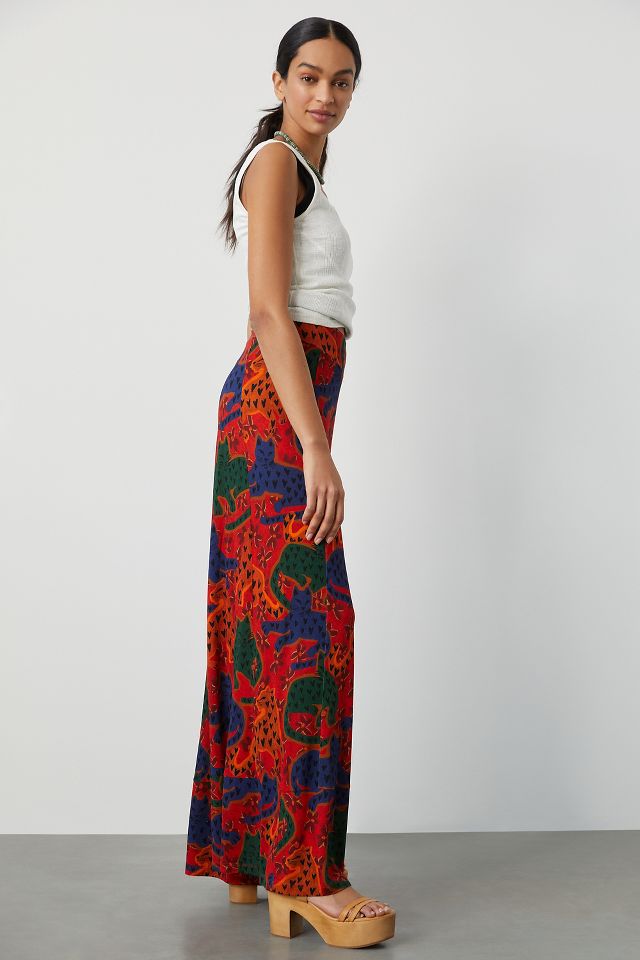 Farm x Anthropologie Wide-Leg Printed Pants