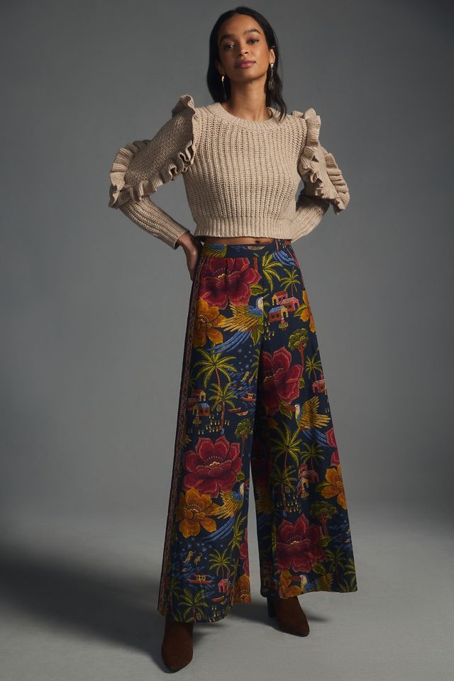 Farm Rio Printed Wide-Leg Pants