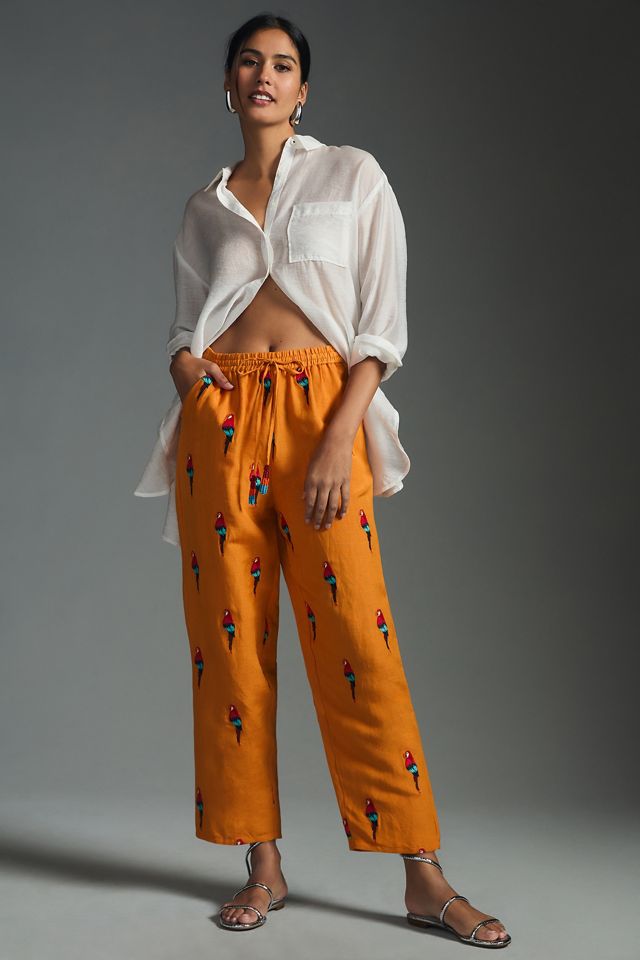 Farm Rio Summer Fauna Pants | Anthropologie