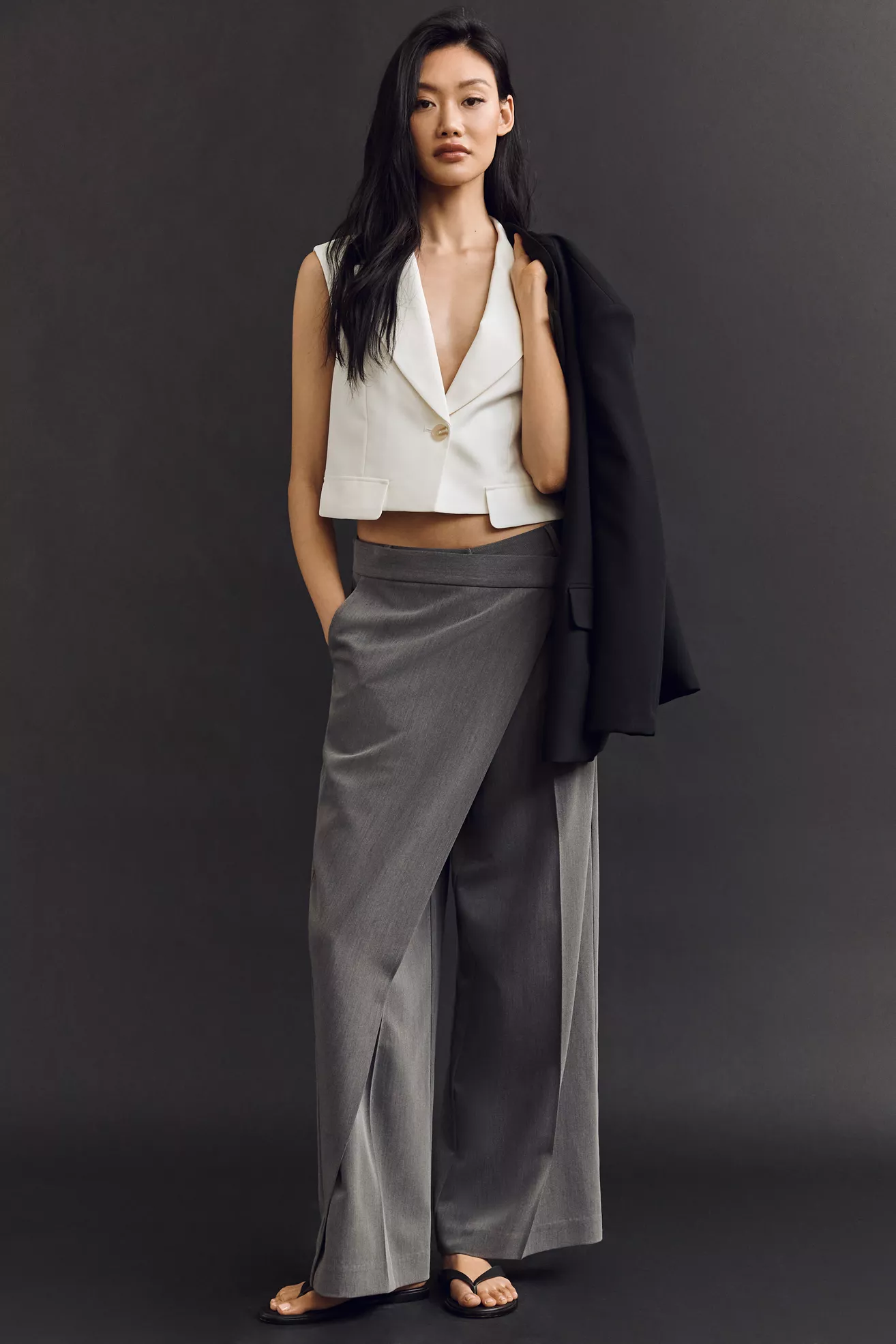 Whiteroom + Cactus Wrap Front Trouser Pants