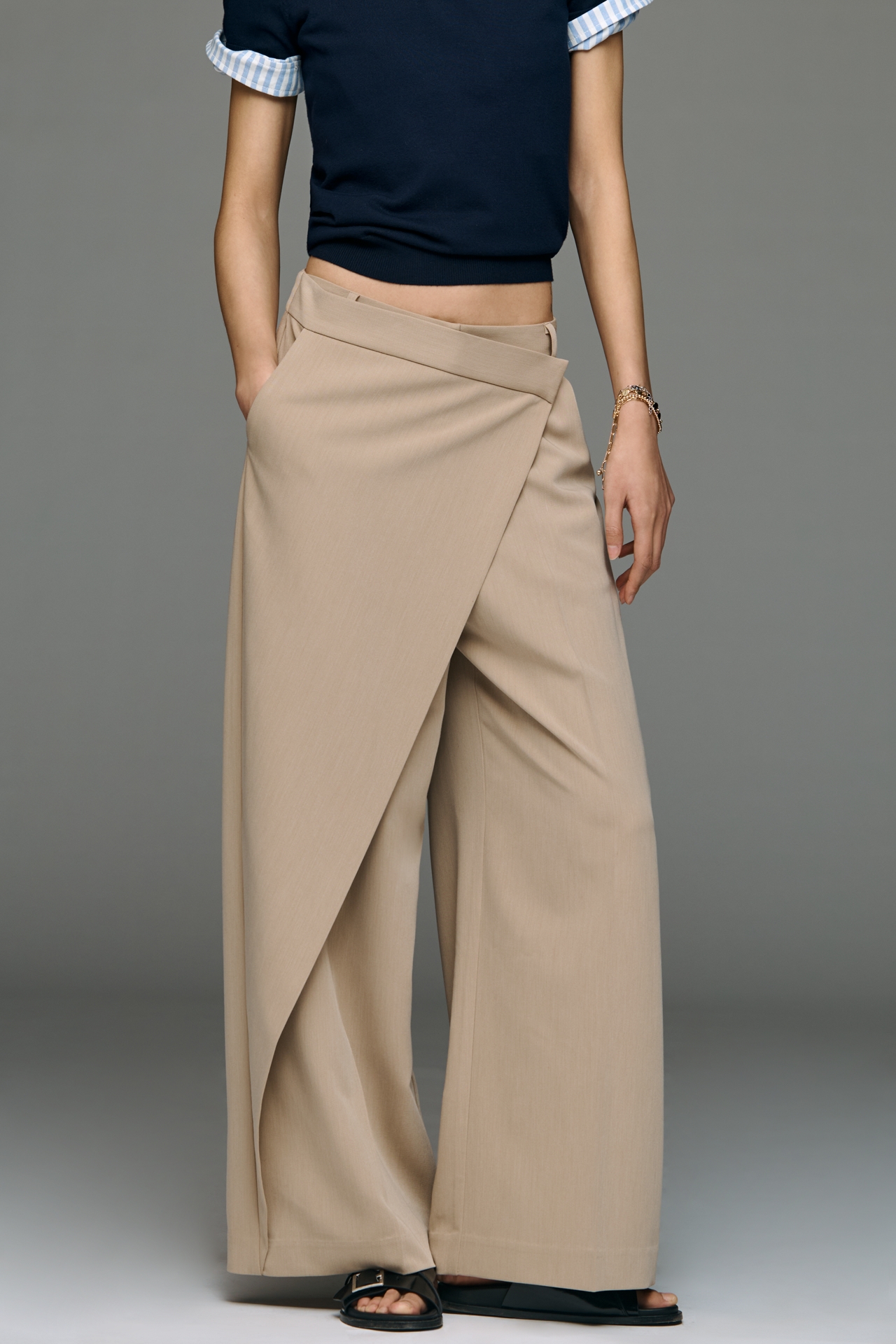 Whiteroom + Cactus Wrap Front Trouser Pants