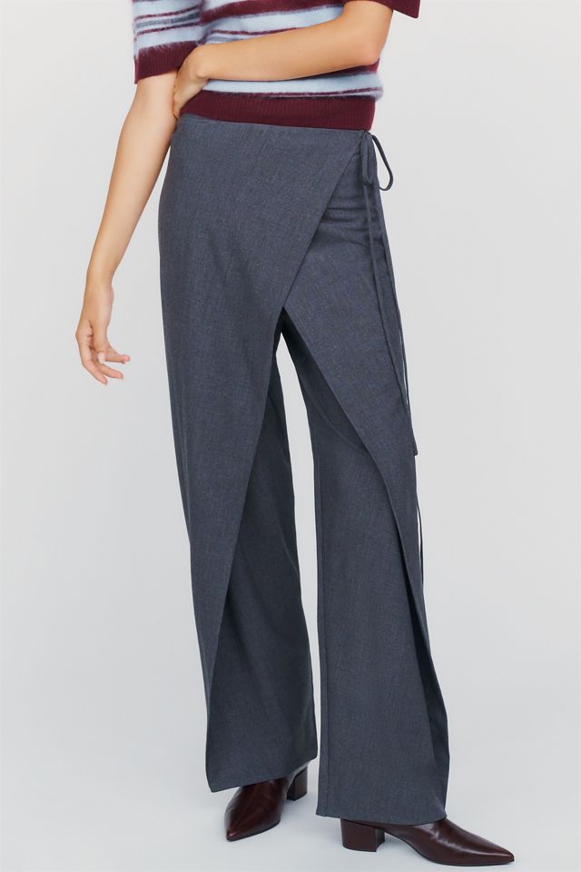 Whiteroom + Cactus Wool Blend Side-Tie Pants #1