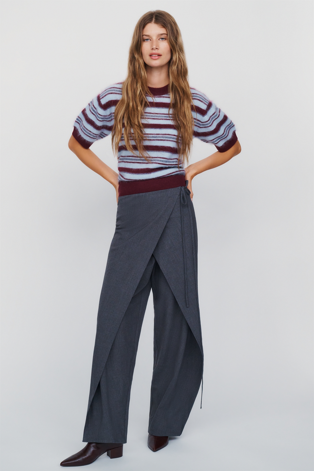 Whiteroom + Cactus Wool Blend Side-Tie Pants