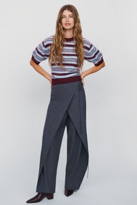 Whiteroom + Cactus Wool Blend Side-Tie Pants