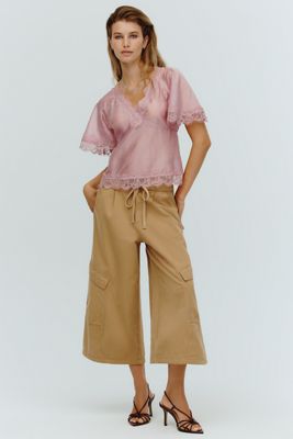Whiteroom + Cactus Ridley 100% Cotton Cropped Utility Pants