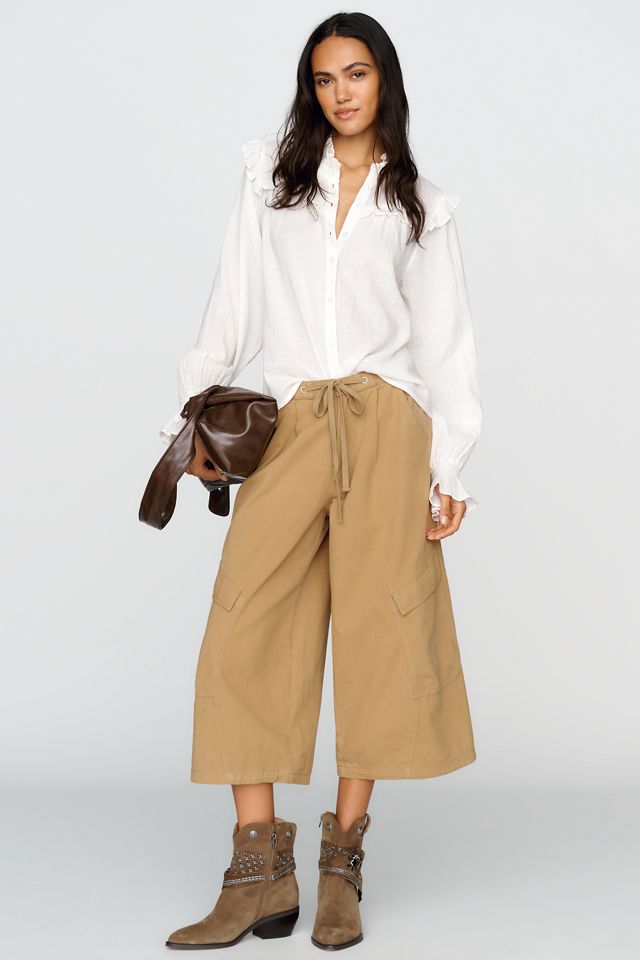 Whiteroom + Cactus Ridley 100% Cotton Cropped Utility Pants #1