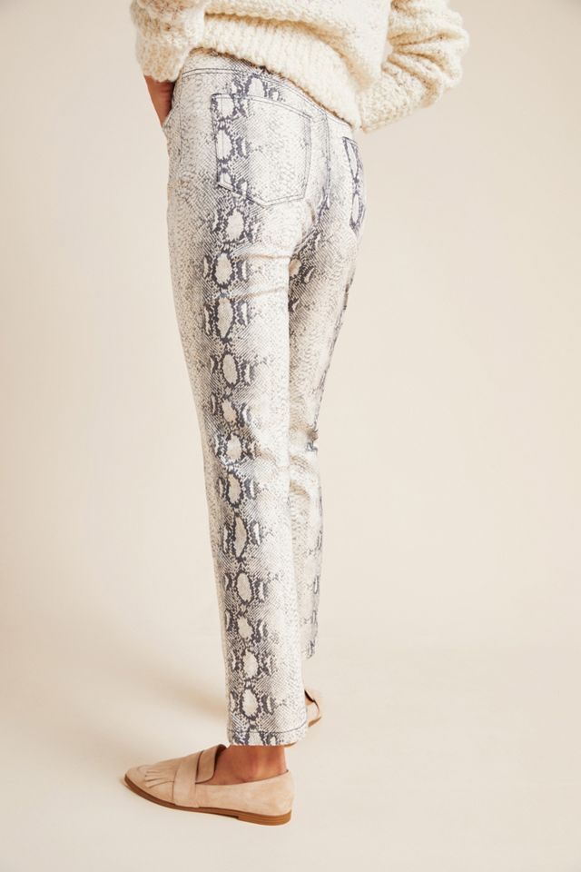 Lela Snake-Printed Pants | Anthropologie