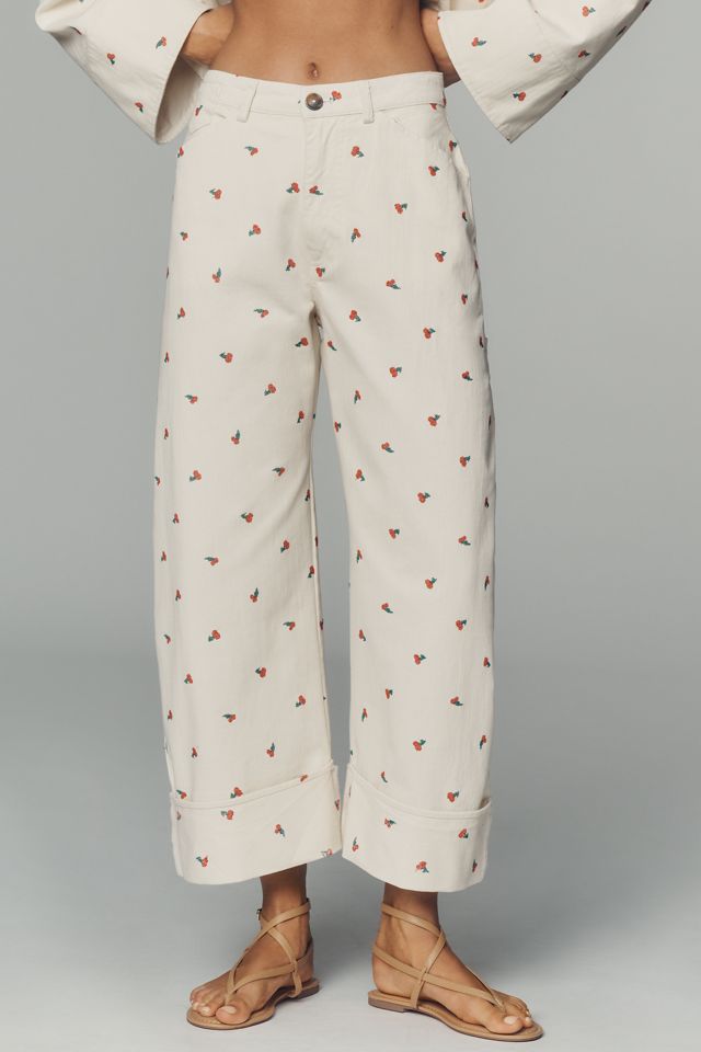 Los Pantalones de Carpintero Bordados Kayden de Corte Barril de Pilcro #1