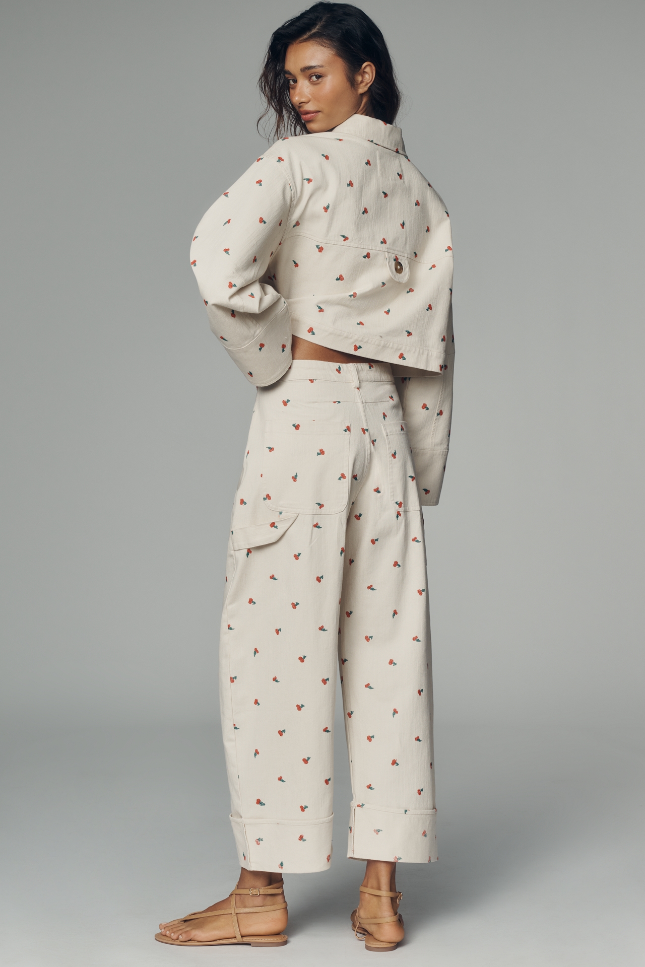 Kayden High Rise Carpenter Barrel Pants by Pilcro