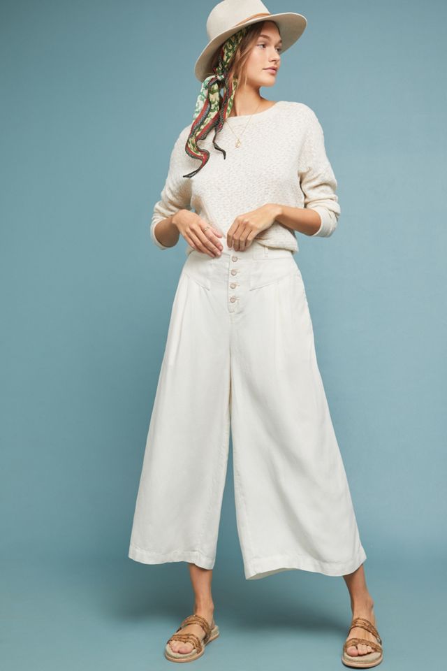 Oceanside Cropped Wide-Leg Pants