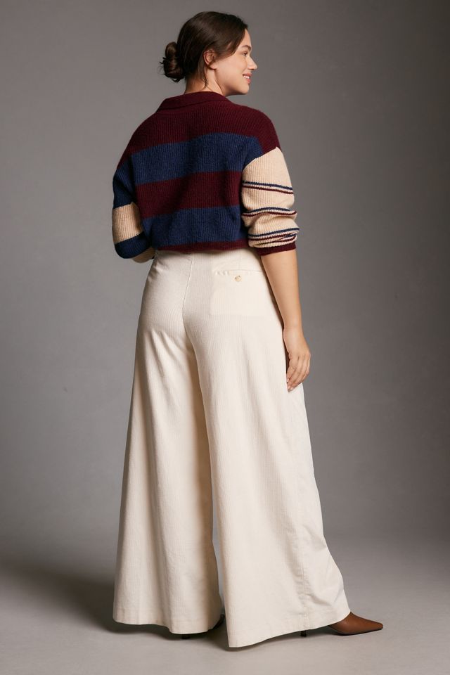 The Avery Pleated Wide-Leg Trousers by Maeve: Corduroy Edition #8