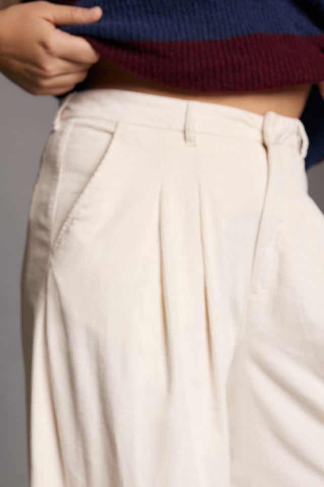 The Avery Pleated Wide-Leg Trousers by Maeve: Corduroy Edition #9