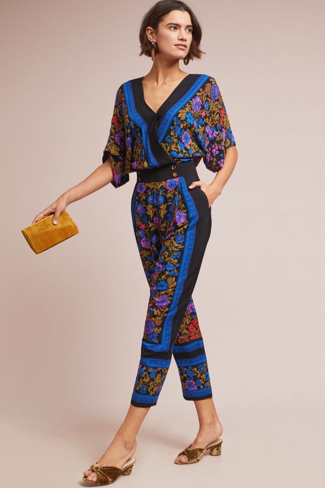 Scarf-Printed Jumpsuit #3