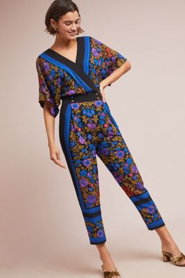 Scarf-Printed Jumpsuit