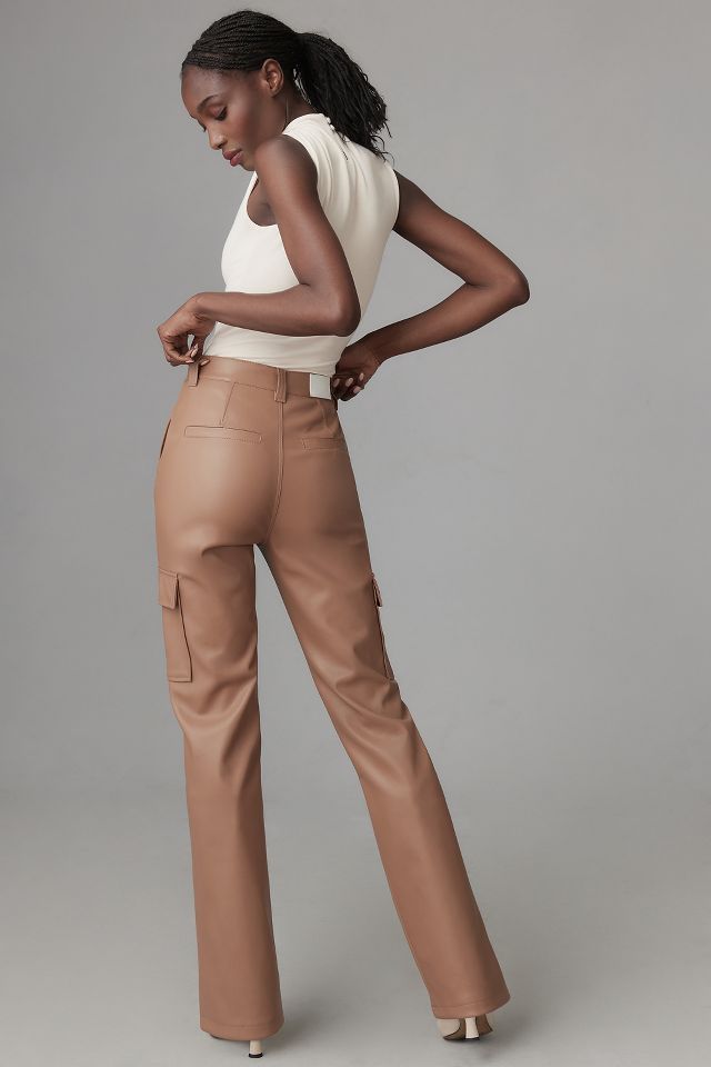 Pistola Cassie Faux Leather Utility Super High-Rise Straight-Leg Jeans #3