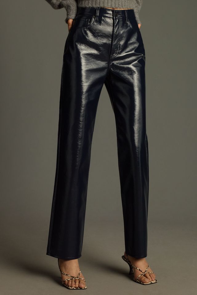 Pistola Cassie Vinyl Super High-Rise Straight-Leg Pants #1