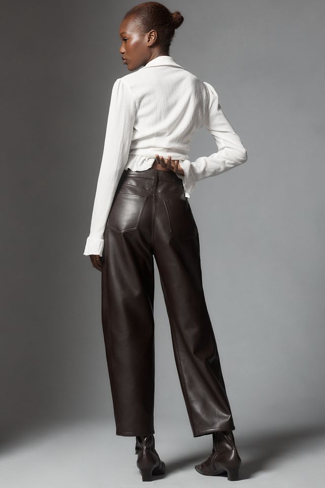 Pistola Eli Faux Leather High-Rise Barrel Pants #2