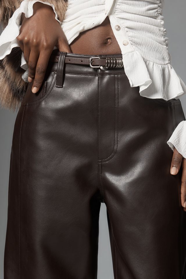 Pistola Eli Faux Leather High-Rise Barrel Pants #3