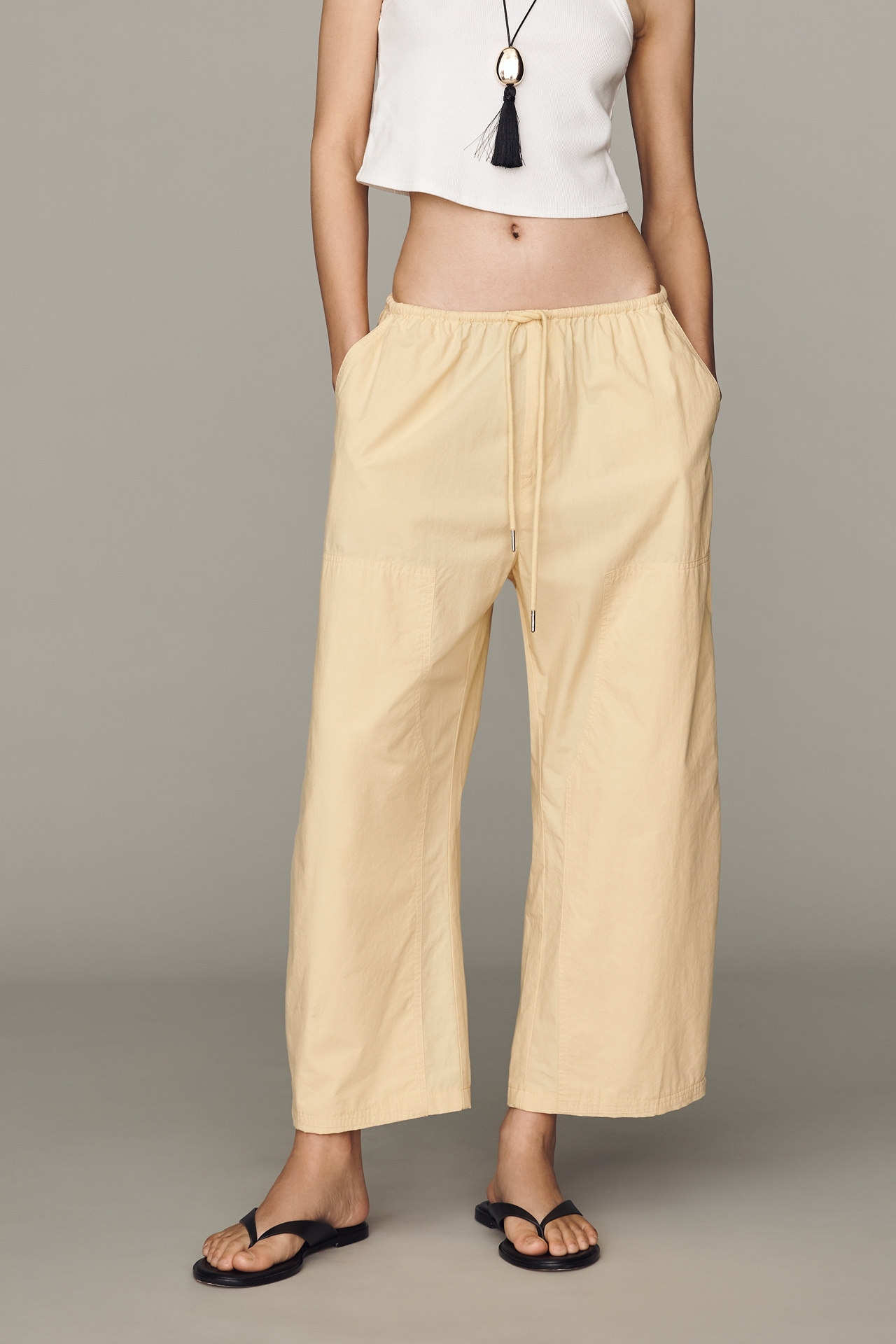 Pistola Theo Drawstring Poplin Pants