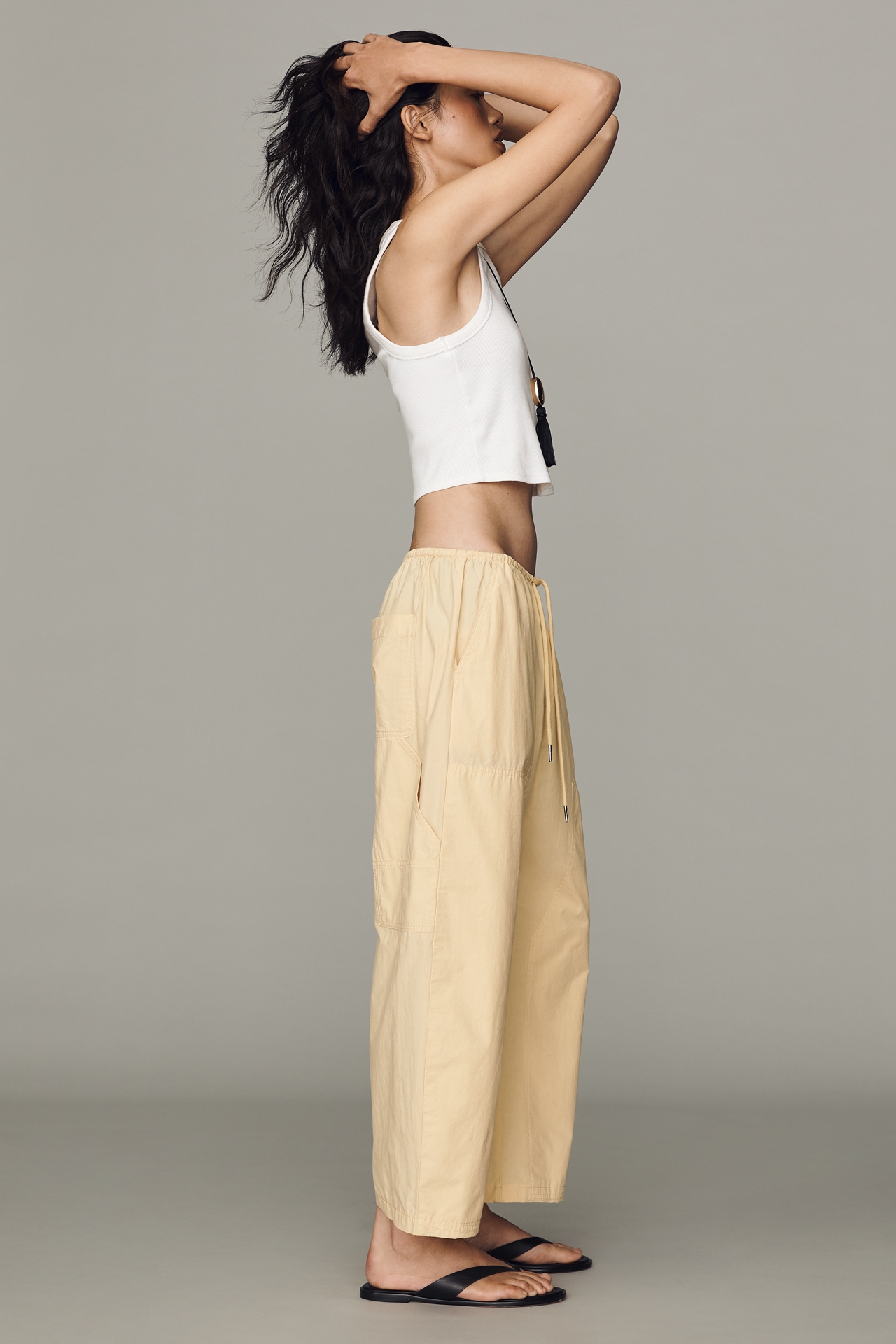 Pistola Theo Drawstring Poplin Pants