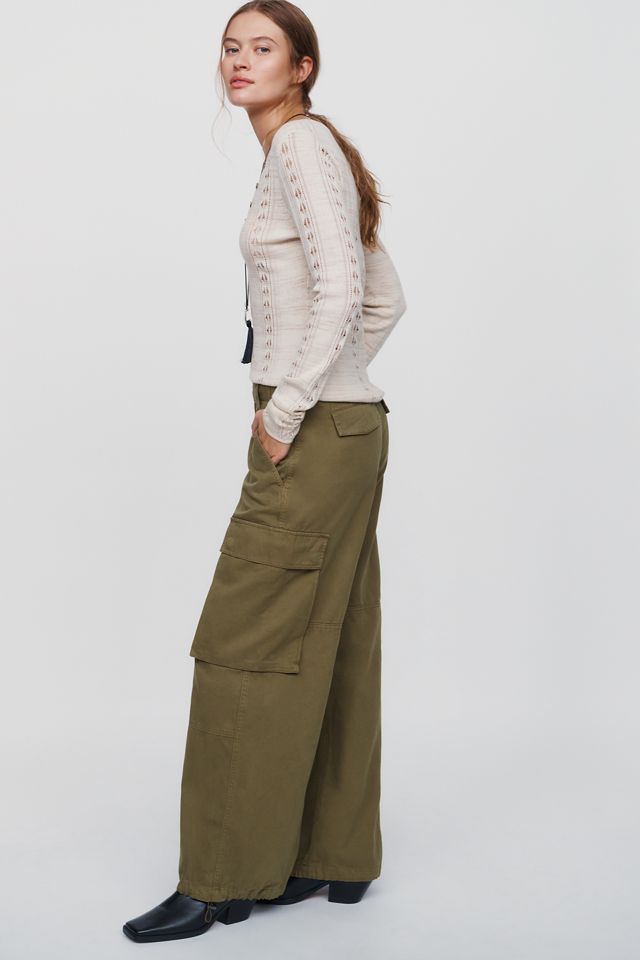 Pistola Petra 100% Cotton Mid-Rise Wide-Leg Cargo Pants #2